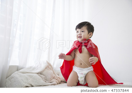 Little two cute babies photo. Baby wearing diaper in white bedroom. 285 Little two cute babies photo. Baby wearing diaper in white bedroom. 285 47337844