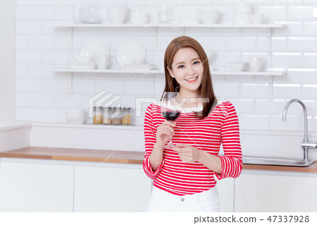 Beautiful young woman's daily life concept photo 050 47337928