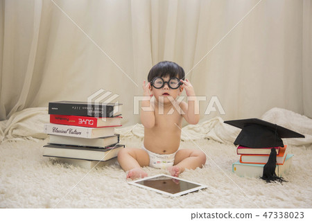 Little two cute babies photo. Baby wearing diaper in white bedroom. 150 Little two cute babies photo. Baby wearing diaper in white bedroom. 150 47338023