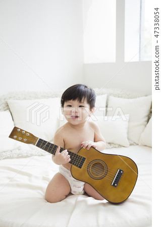 Little two cute babies photo. Baby wearing diaper in white bedroom. 220 Little two cute babies photo. Baby wearing diaper in white bedroom. 220 47338054
