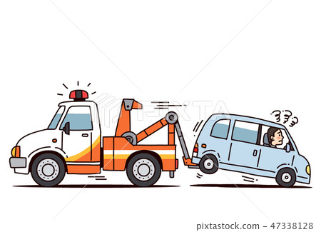 Car and Driver safety concept illustration. Driving safety campaign or education cartoon style design. 009 47338128