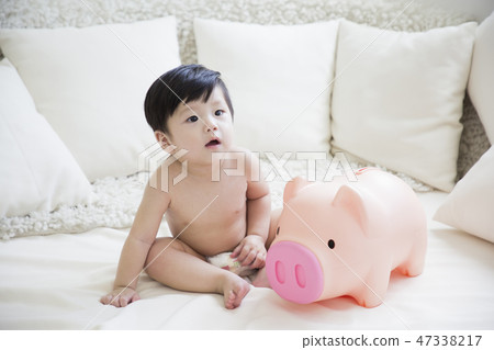 Little two cute babies photo. Baby wearing diaper in white bedroom. 202 Little two cute babies photo. Baby wearing diaper in white bedroom. 202 47338217