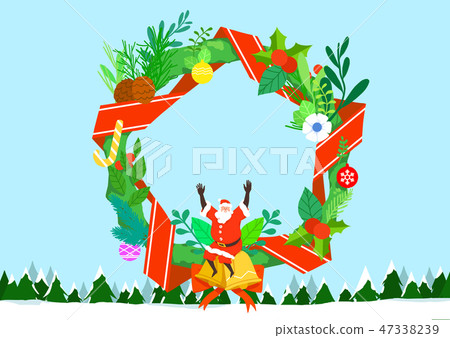 Christmas festive card background with Santa vector illustration. 004 Christmas festive card background with Santa vector illustration. 004 47338239