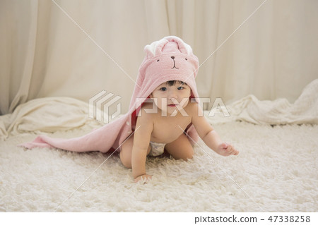 Little two cute babies photo. Baby wearing diaper in white bedroom. 123 Little two cute babies photo. Baby wearing diaper in white bedroom. 123 47338258
