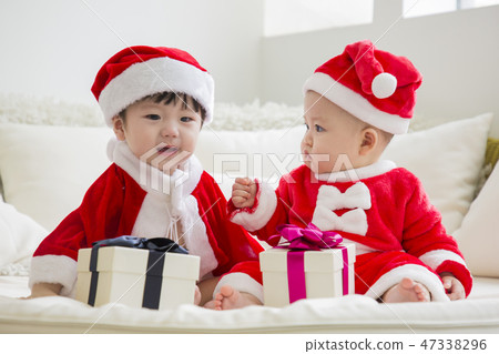 Little two cute babies photo. Baby wearing diaper in white bedroom. 170 Little two cute babies photo. Baby wearing diaper in white bedroom. 170 47338296