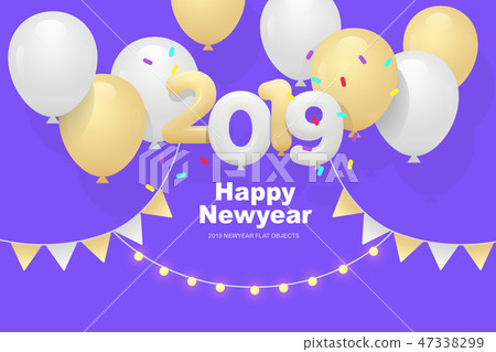 Merry Christmas and happy new year. Modern flat style vector illustration. 008 Merry Christmas and happy new year. Modern flat style vector illustration. 008 47338299