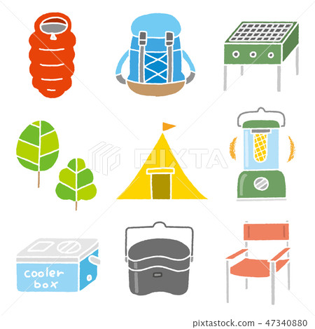 野營的工具的例證 47340880