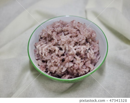 Asian food black rice Asian food black rice 47341328