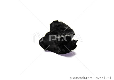 Hardwood charcoal isolated on white background Hardwood charcoal isolated on white background 47341981