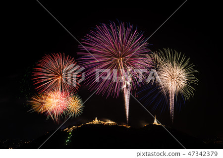 colorful fireworks on Khao wang 47342379