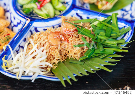 Traditional Thai Crispy Noodle Dish made with rice Traditional Thai Crispy Noodle Dish made with rice 47346492