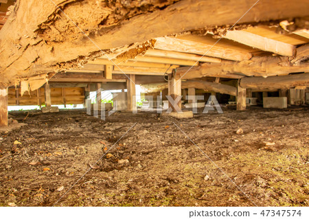 Under the floor of an old house 47347574