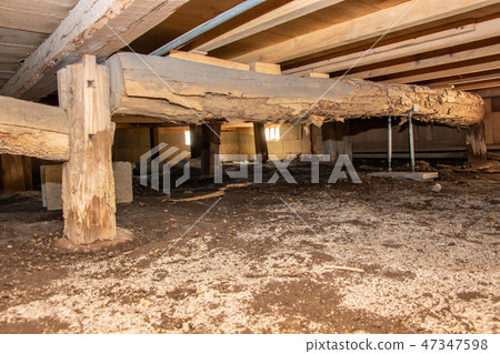 Under the floor of an old house Under the floor of an old house 47347598