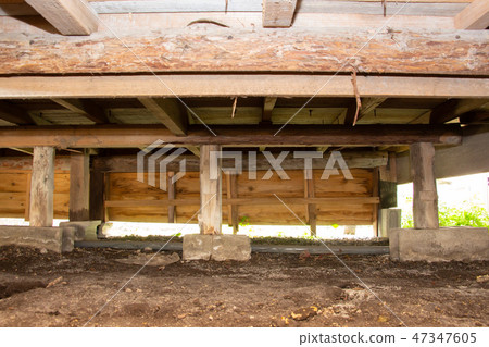 Under the floor of an old house 47347605