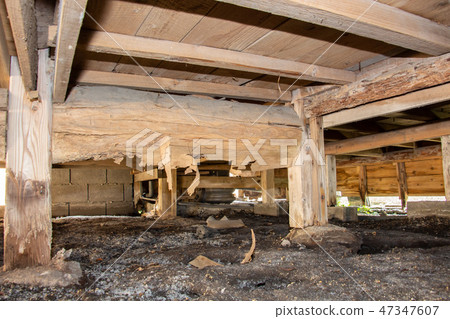 Under the floor of an old house Under the floor of an old house 47347607