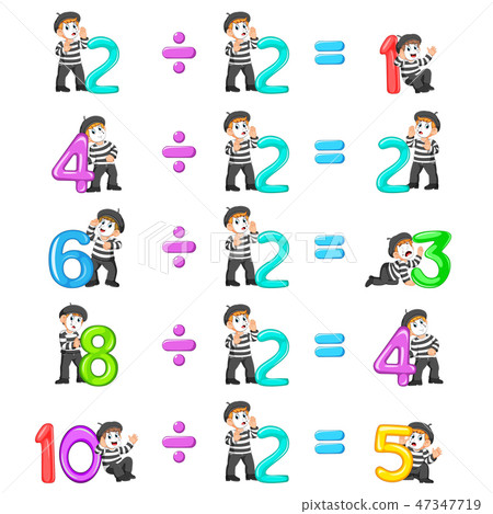 the number distribution from 1 until 5  47347719