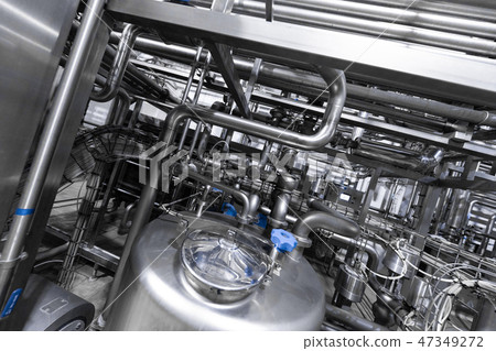 Modern industry equipment at factory manufacture background 47349272