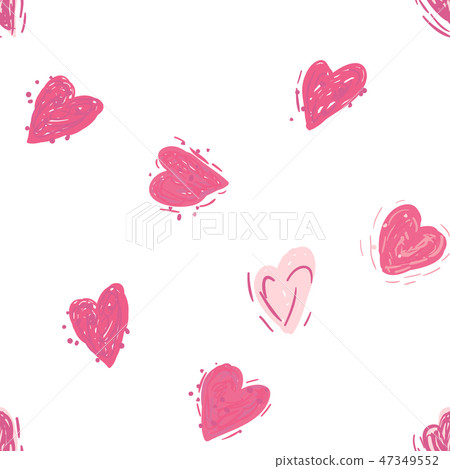 Seamless pattern with hearts. Valentines day background 47349552