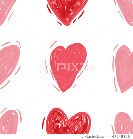 Seamless pattern with hearts. Valentines day background 47349556