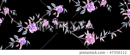 Elegant hand drawn flower 47350112