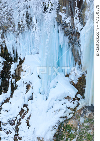 Winter Hokkaido _ White beard waterfall Winter Hokkaido _ White beard waterfall 47350579