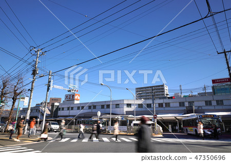 Yokohama cityscape in Japan Azamino station square 47350696
