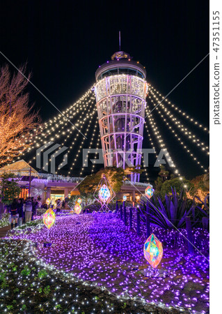 Enoshima Sea Candle Night view 47351155