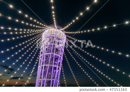 Enoshima Sea Candle Night view 47351163