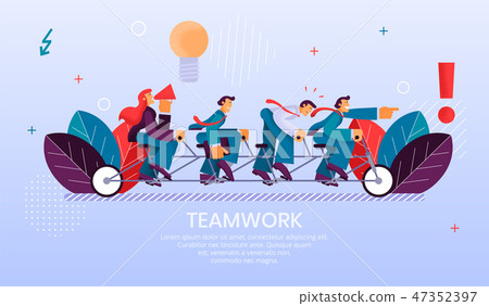 Banner Illustration Teamwork Group People Worker 47352397
