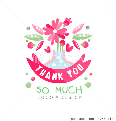 Thank You So Much Logo Design Holiday Card 插圖素材 圖庫