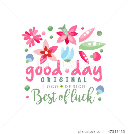 Good Day Best Of Luck Logo Original Design Stock