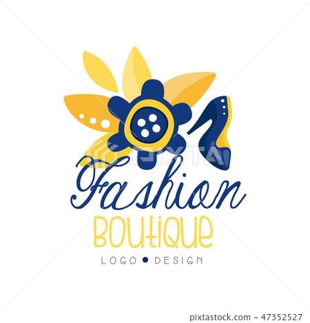 Fashion boutique logo design, clothes shop, dress store label vector Illustration 47352527