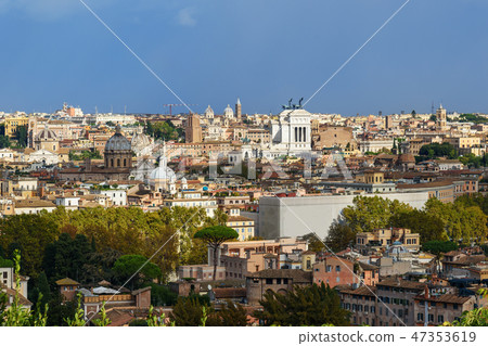 Arial view of Rome city from Janiculum hill Arial view of Rome city from Janiculum hill 47353619