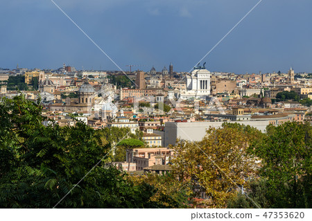 Arial view of Rome city from Janiculum hill Arial view of Rome city from Janiculum hill 47353620