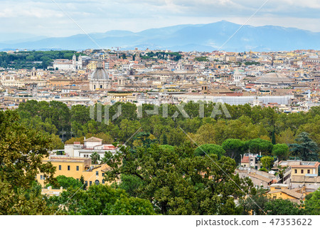 Arial view of Rome city from Janiculum hill Arial view of Rome city from Janiculum hill 47353622