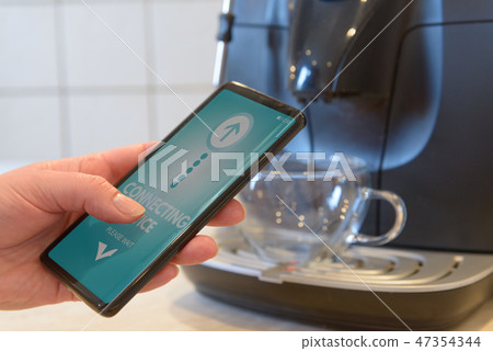 Connecting coffee machine with smart phone Connecting coffee machine with smart phone 47354344