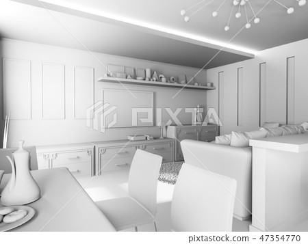 modern interior of living room, 3 d rendering modern interior of living room, 3 d rendering 47354770