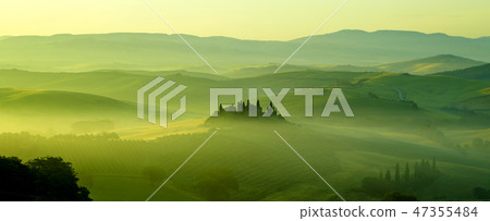 typical Tuscany landscape, Italy 47355484