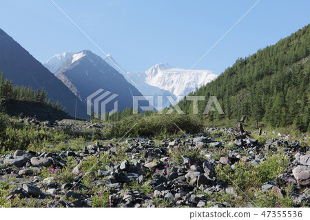 View of Mt Belukha , Altai Mountains, Russia View of Mt Belukha , Altai Mountains, Russia 47355536