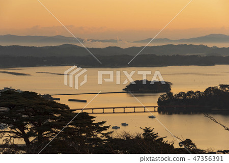 清晨松島福浦橋福倉島 47356391