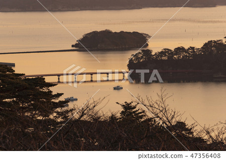 清晨松島福浦橋福倉島 清晨松島福浦橋福倉島 47356408