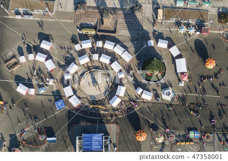 Vladivostok city aerial panoramic view, Primorsky Krai in Russia. Vladivostok is located at the head 47358001