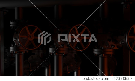 Metal pipes and valves 47358630
