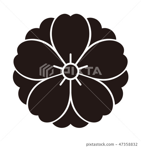 Family crest cherry tree - Stock Illustration [47358832] - PIXTA