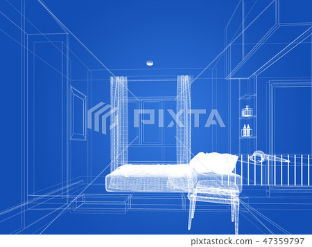 sketch design of interior living room,3d rendering sketch design of interior living room,3d rendering 47359797