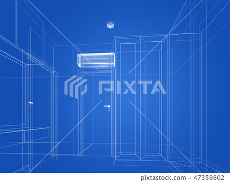 sketch design of interior living room,3d rendering sketch design of interior living room,3d rendering 47359802