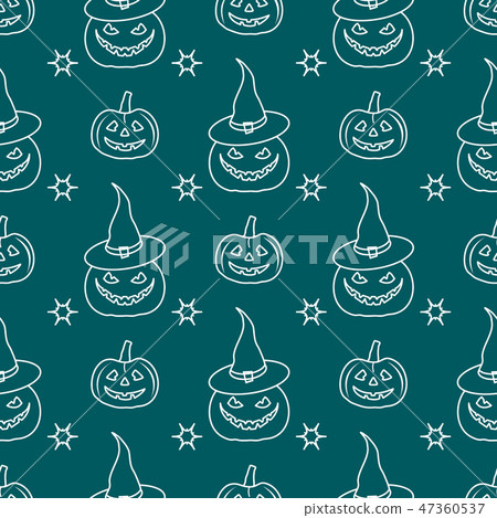 Halloween 2019 vector seamless pattern Pumpkins. Halloween 2019 vector seamless pattern Pumpkins. 47360537