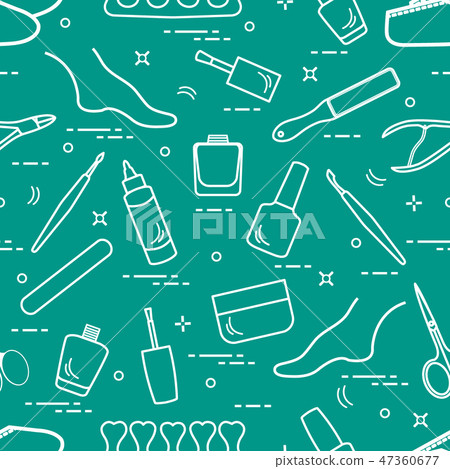Pattern of manicure and pedicure tools and Pattern of manicure and pedicure tools and 47360677