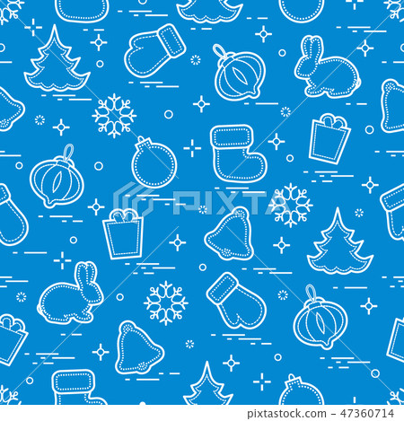 New Year and Christmas seamless pattern Winter - Stock Illustration ...