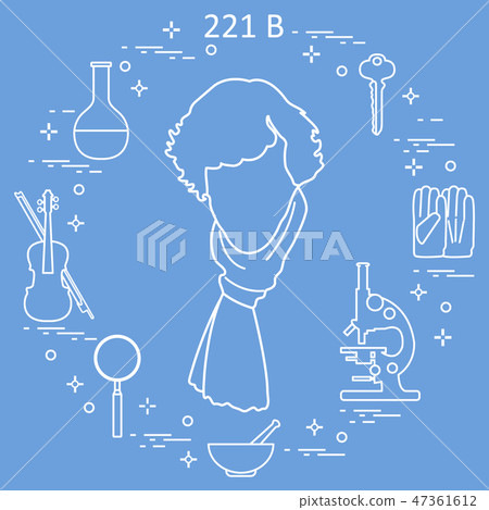 Private detective Sherlock Holmes with variety 47361612